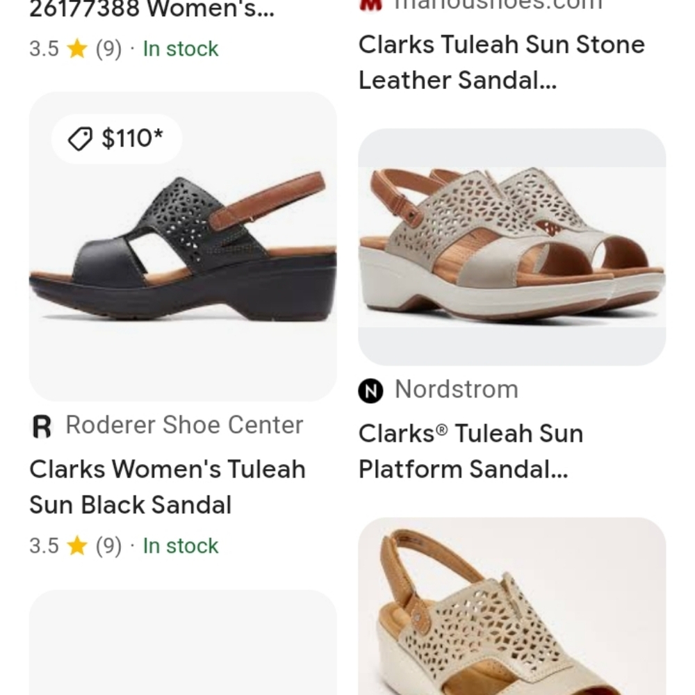 Ckarks Tuleah Sun Black Leather Sandals - Picture 9 of 13